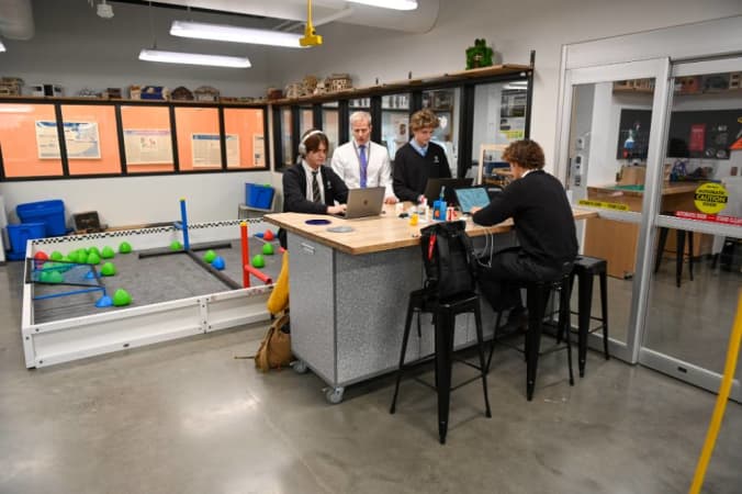 Ashbury College - A teacher provides a lesson in one of Ashbury College’s science classrooms. 