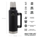 Stanley Classic Vacuum 1.9L Matte Black Flask, product, thumbnail for image variation 5