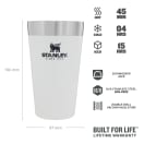 Stanley Adventure Stacking Beer Pint/Tumbler 470ml Polar, product, thumbnail for image variation 3