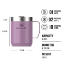 Stanley The Stay-Hot Camp Mug 230ml Lilac Gloss, product, thumbnail for image variation 3