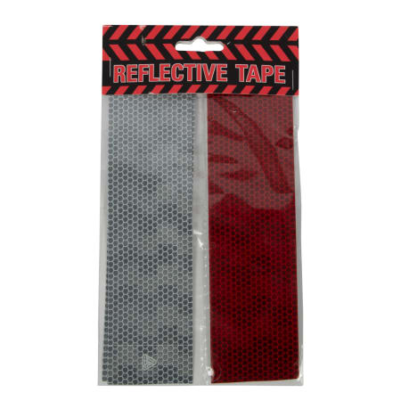 White/Red Reflective Tape - default