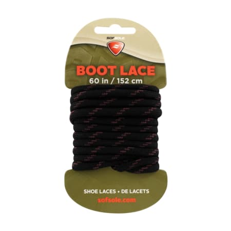 Sof-Sole Boot Lace Waxed Black/Tan 152cm - default