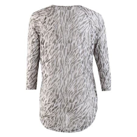African Nature Women&#039;s Zebra 3/4 Sleeve Burnout - default