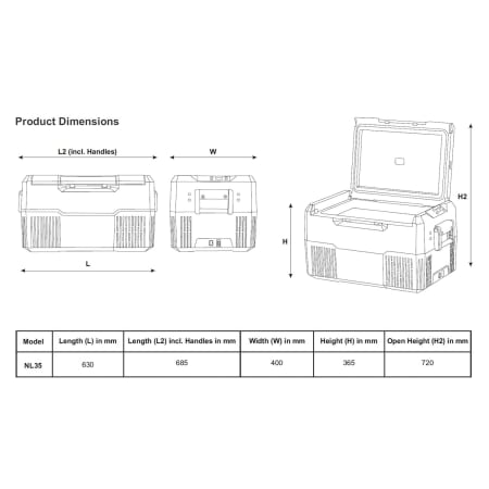 National Luna Travel Box 35 Fridge/Freezer - default