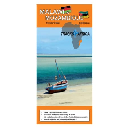 Tracks4Africa Mozambique &amp; Malawi Map 3rd Edition - default