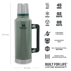 Stanley Classic Vacuum 1.9L Hammertone  Green Flask