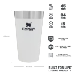 Stanley Adventure Stacking Beer Pint/Tumbler 470ml Polar