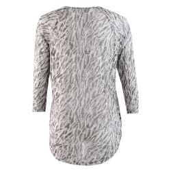 African Nature Women&#039;s Zebra 3/4 Sleeve Burnout