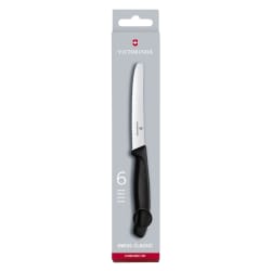 Victorinox Swiss Classic 6 Piece Steak Knife Set - Serrated Round - Black