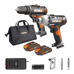 Worx Impact Drill &amp; Impact Driver Combo 20V Kit
