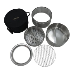 Fireside Stainless Steel Fire Pit and Braai