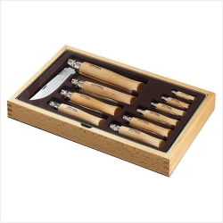 Opinel Collectors tray with 10 Stainless Steel Units and Glass