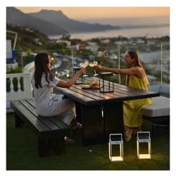 Litehouse Solar Metal Lantern - White