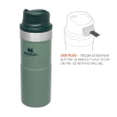 Stanley Classic Trigger Action Mug 355ml Hammertone Green, product, thumbnail for image variation 5