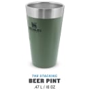 Stanley Adventure Stacking Beer Pint/Tumbler 470ml Hammertone Green, product, thumbnail for image variation 3