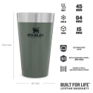 Stanley Adventure Stacking Beer Pint/Tumbler 470ml Hammertone Green, product, thumbnail for image variation 4