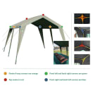 Tentco Senior Gazebo 3 Way Corner - Green, product, thumbnail for image variation 1