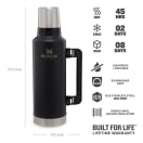 Stanley Classic Vacuum 1.9L Matte Black Flask, product, thumbnail for image variation 5