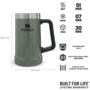 Stanley Adventure Stein Hammertone Green 700ml, product, thumbnail for image variation 3