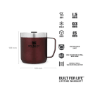 Stanley Classic Camp Mug 350ml Wine, product, thumbnail for image variation 3