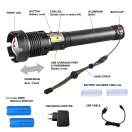 Zartek 2500 Lumen High Bright Rechargeable Flashlight, product, thumbnail for image variation 2