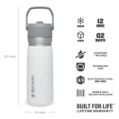 Stanley IceFlow Flip Straw Water Bottle 650ml Polar, product, thumbnail for image variation 3