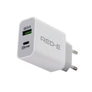 Red-E Wall Charger USB-C + USB-A PD 20 W, product, thumbnail for image variation 1