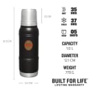 Stanley The Milestones Thermal Bottle 1L Black Pantina 1920 (Limited Edition), product, thumbnail for image variation 6