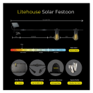 Litehouse Solar Festoon Outdoor Bulb String Lights 15 Meter, product, thumbnail for image variation 9