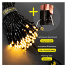 Litehouse Solar Outdoor LED Fairy Lights - Black String 10 Meter, product, thumbnail for image variation 3