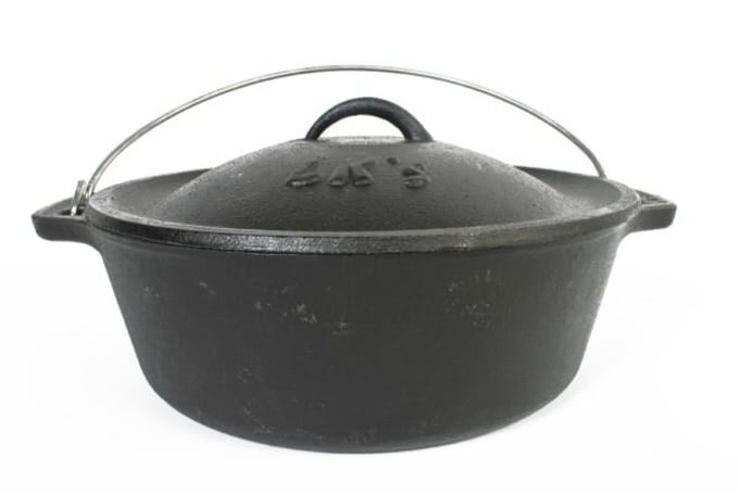 Cuisiland Cast Iron Potjie pot, camping pot, South African pot for outdoor  garden (14QT)