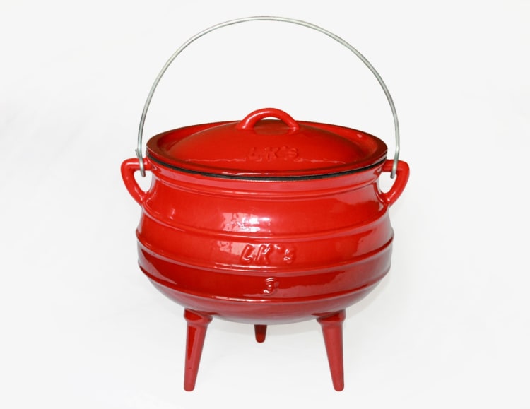 LK's Enamel Cast Iron 3 Leg Pot No. 3 Outdoor Warehouse