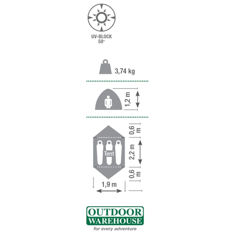 First Ascent Eclipse Hiking 3-Season Tent - default