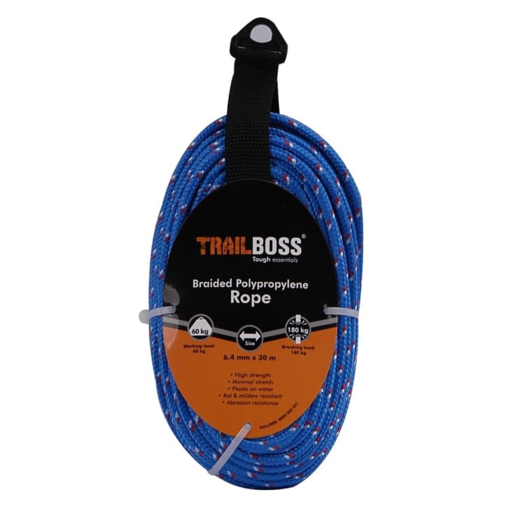 TrailBoss 6.4mm x 30m Braided Polypropylene Rope - default