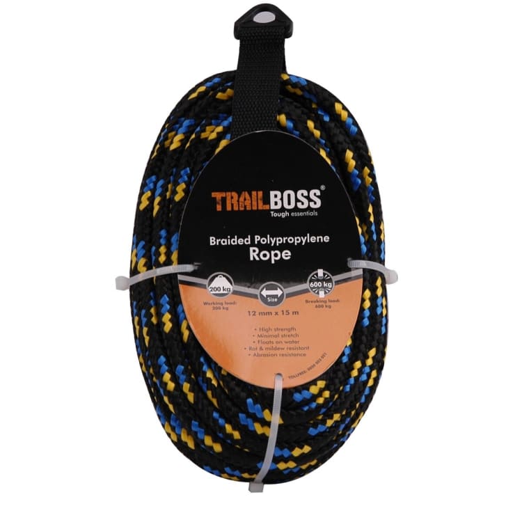 TrailBoss 12mm x 15m Braided Polypropylene Rope - default