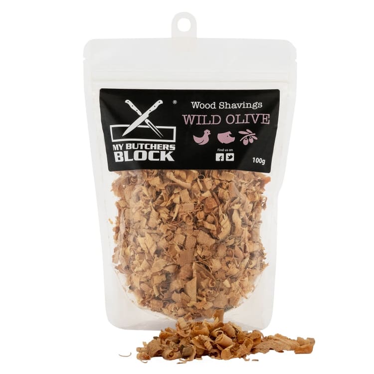 My Butchers Block Wild Olive Flavoured Wood Shavings 100g - default