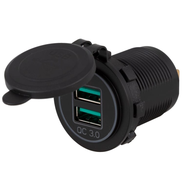 National Luna 29mm Panel Mount QC3.0 quick charger dual USB - default