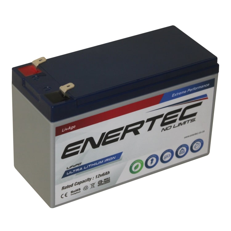 Enertec 12v6ah Lithium Iron Phosphate Battery - default