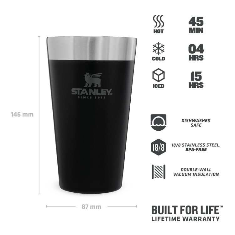 Stanley Adventure Stacking Beer Pint/Tumbler 470ml Matte Black - default