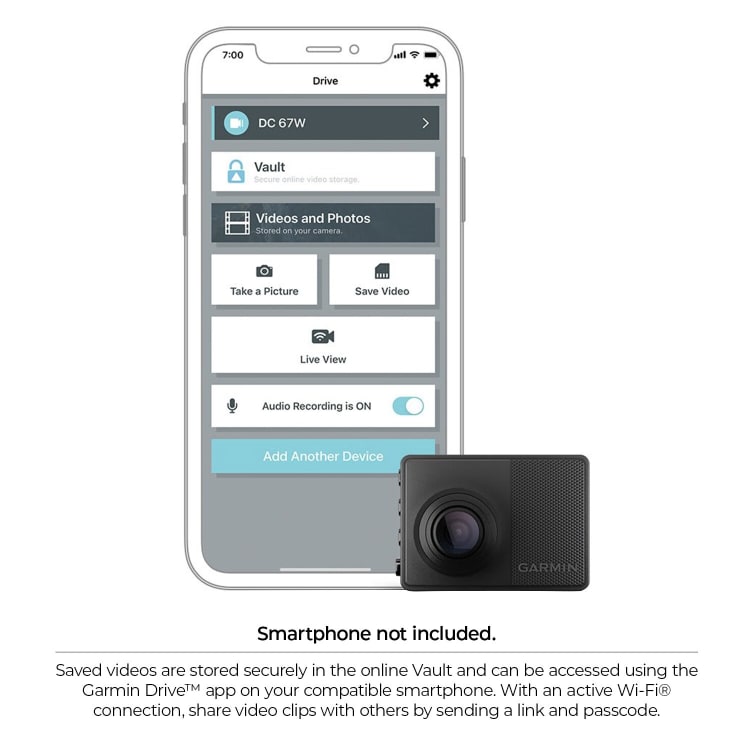 Garmin Dash Cam 67W - default