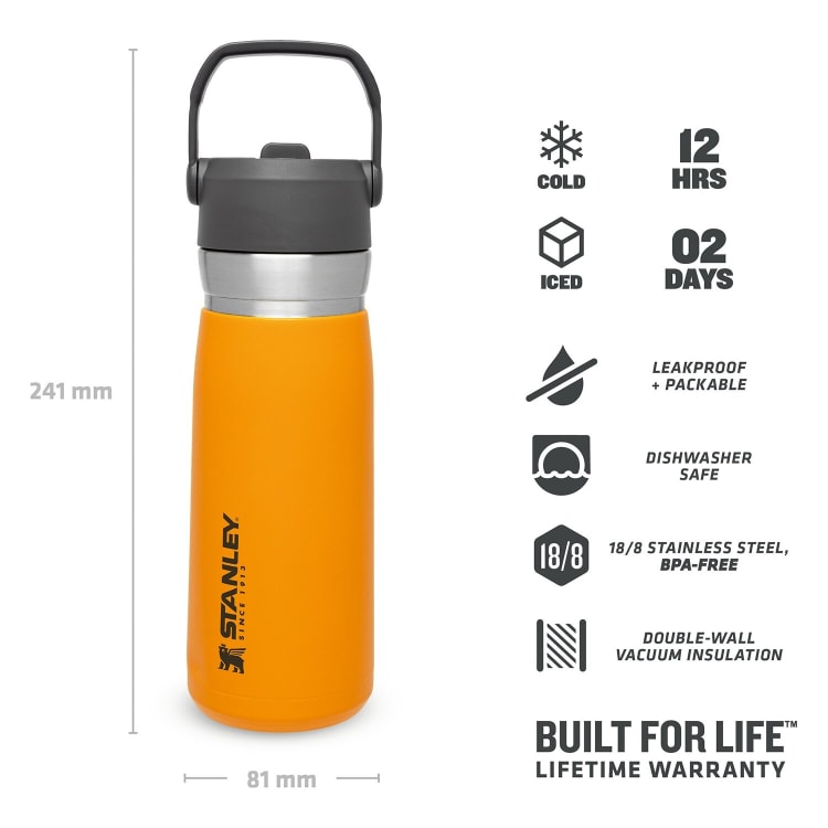 Stanley IceFlow Flip Straw Water Bottle 650ml Saffron - default