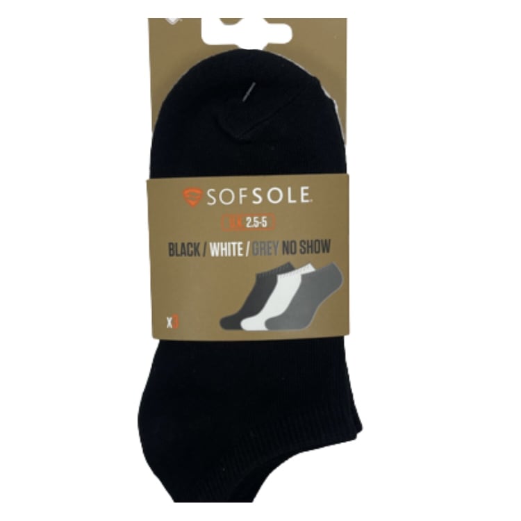 Sof Sole No Show Sock 3 pack (5.5 - 8) - default