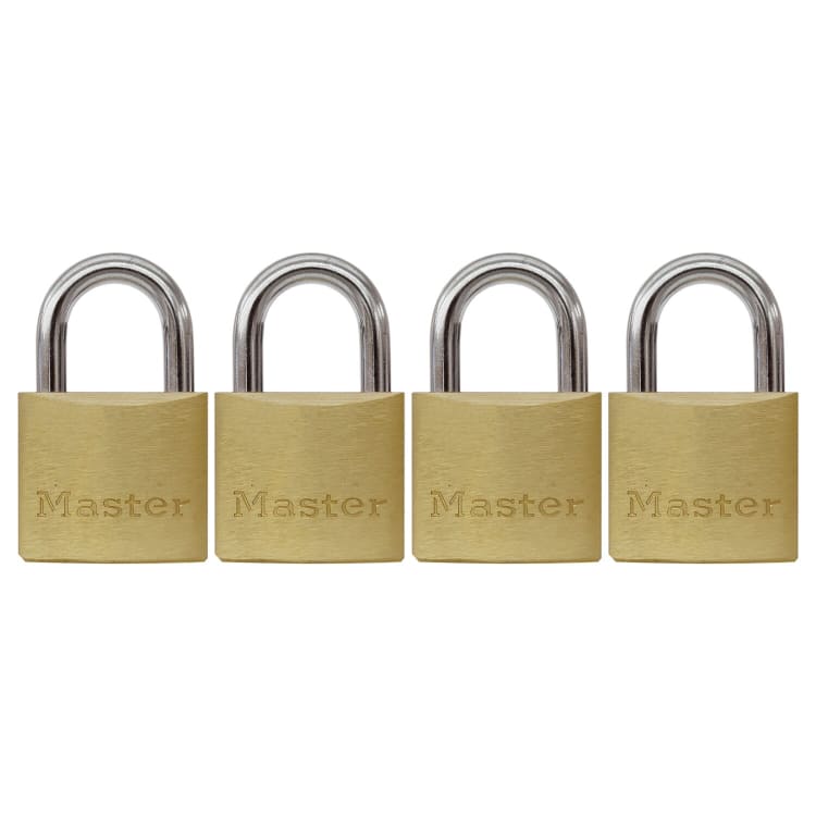 MasterLock 40mm 4 Pack Economy Keyed Alike Padlocks 1014505 Outdoor