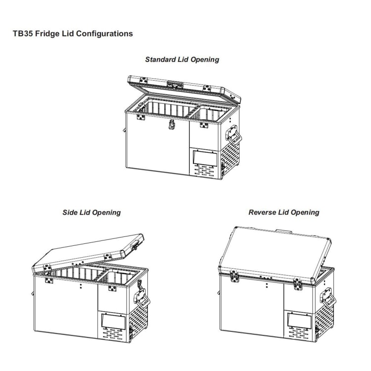 National Luna TrailBoss Series Stainless Steel 35  Fridge/Freezer - default