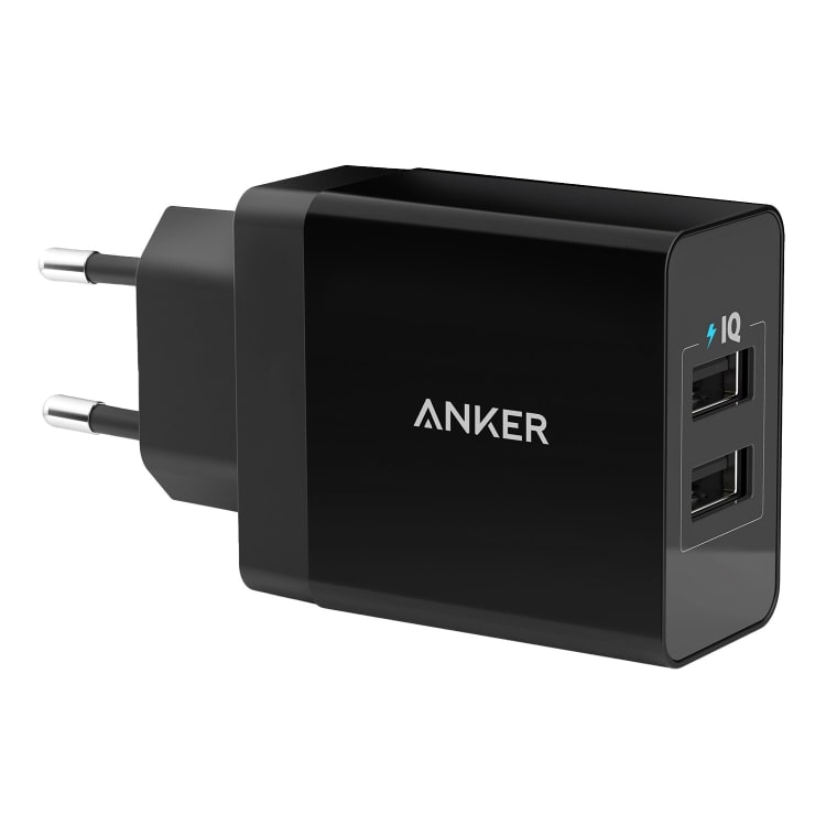 Anker 2-Port USB Wall Charger 24W Black - default