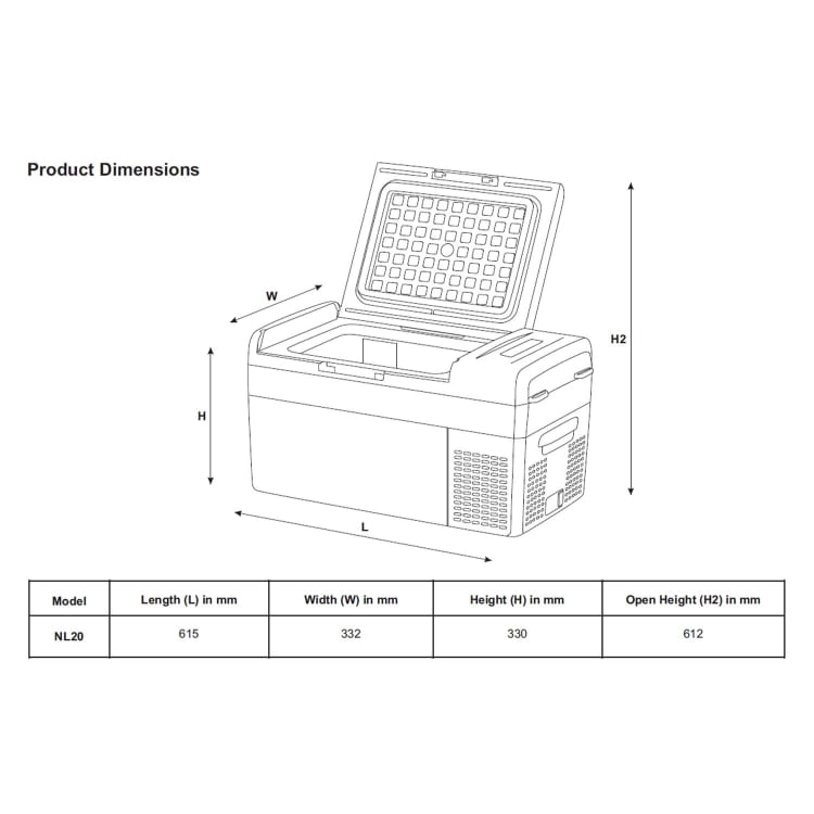 National Luna 20 Travel Box Fridge/Freezer - default