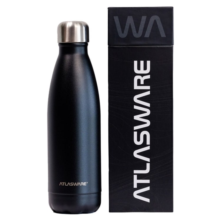 Atlasware 1 000ml Stainless Steel Flask Black - default