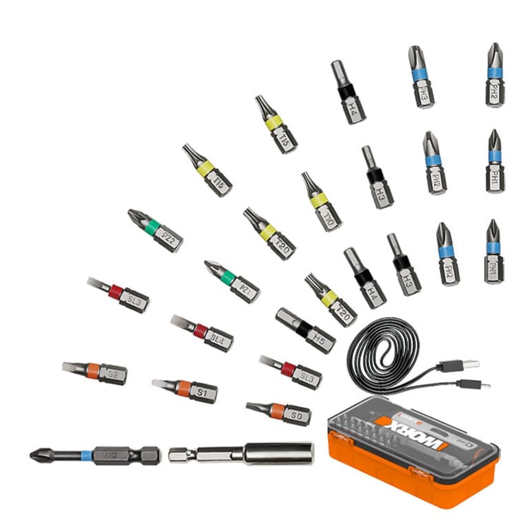 Worx Portable Cordless Screwdriver 4V Kit - default