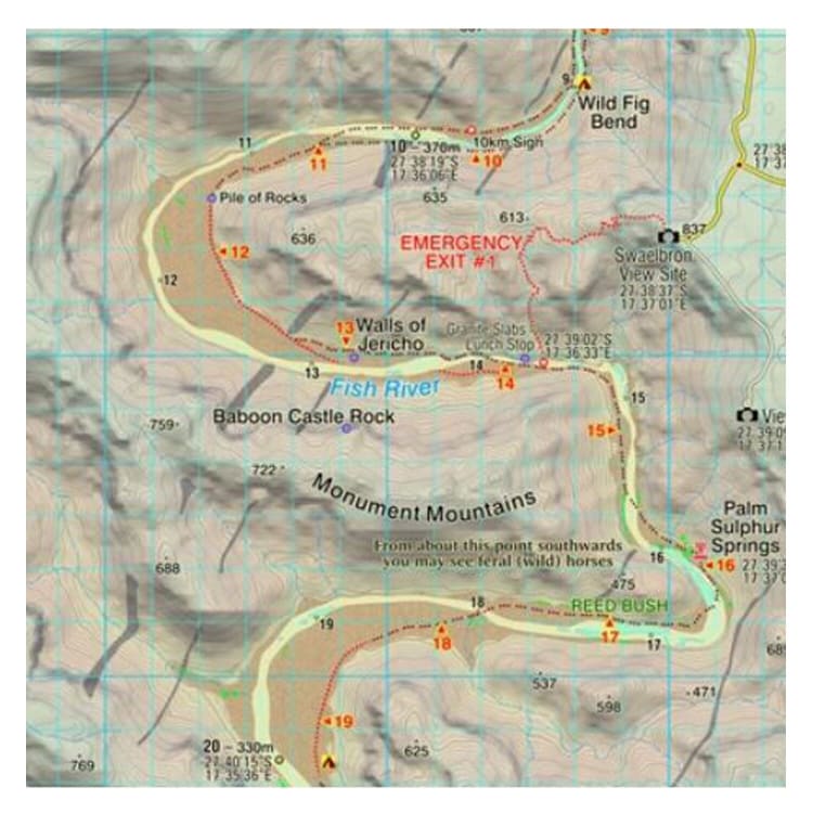 Slingsby Fish River Canyon Hiking Map 2nd edition - default