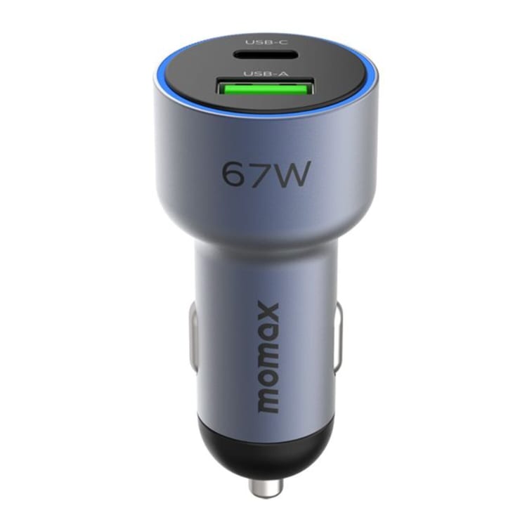 Momax MoVe 67W Dual-Port Car Charger Space Grey - default